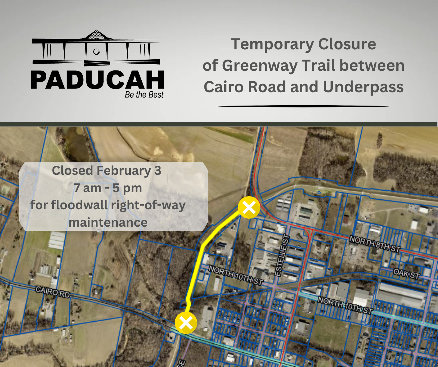 greenway trail closure map